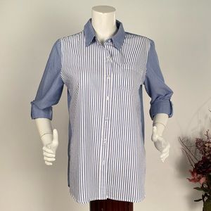Westport Stripped Button Down Shirt Sz M NWOT